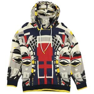 AGtawh Mens Unity Print Hoodie Sweatshirt, brown, M